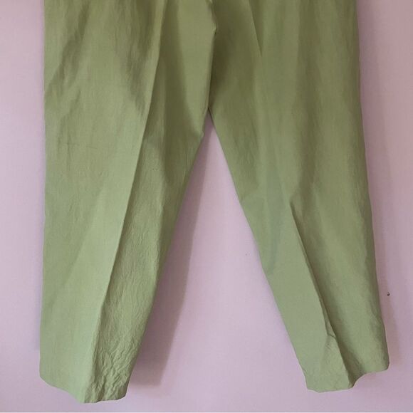 Vintage 100% Silk Trousers L Green Draw String Pull On Pants - Picture 8 of 8